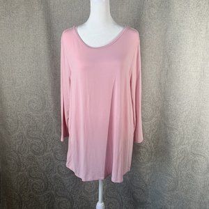 Investments II Essentials Pink Tunic T-Shirt Women's Size 1X Very Soft!